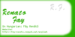 renato fay business card
