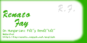 renato fay business card